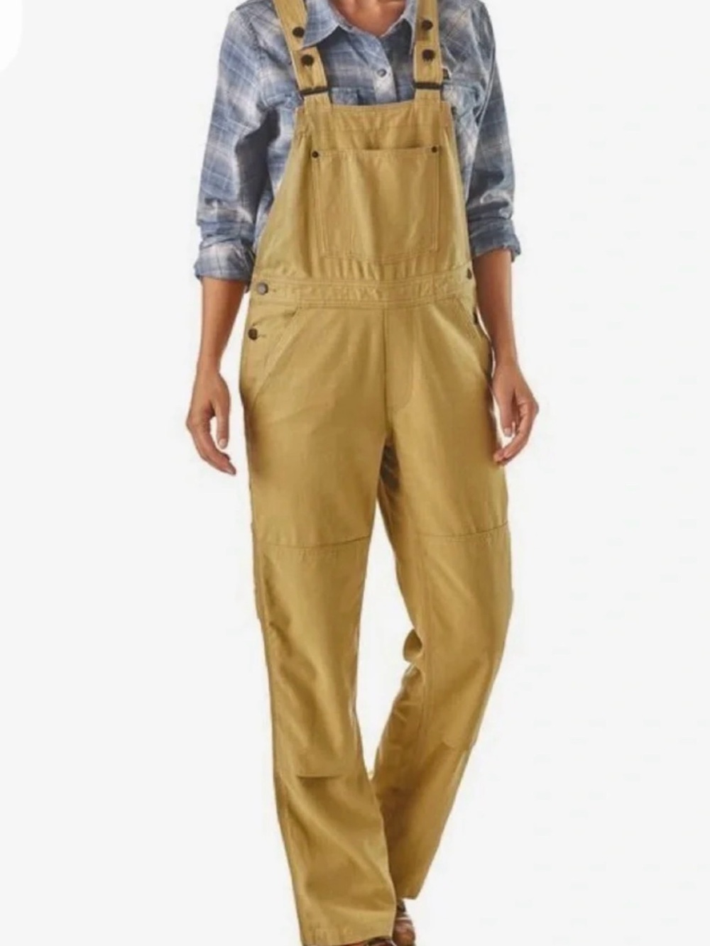 Patagonia W All Seasons Hemp Canvas Bib Overalls - Size M - Rust Colour